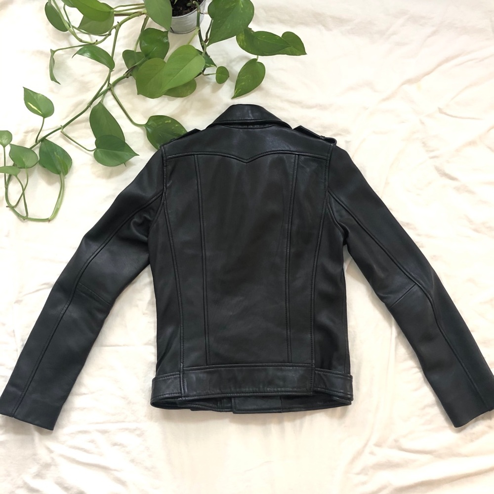 MAJE Bocelui Leather Biker Jacket with Belt Size M - Picture 5 of 16